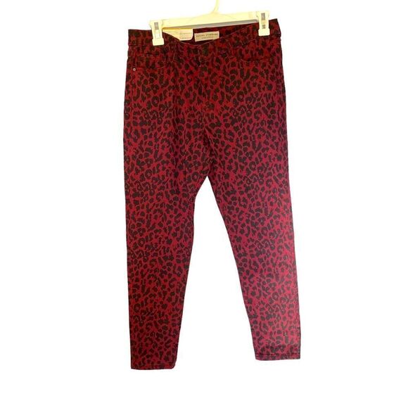 New Social Standard by Sanctuary Ankle Skinny Stretchy Cheetah Jeans Size 8 - Picture 1 of 10